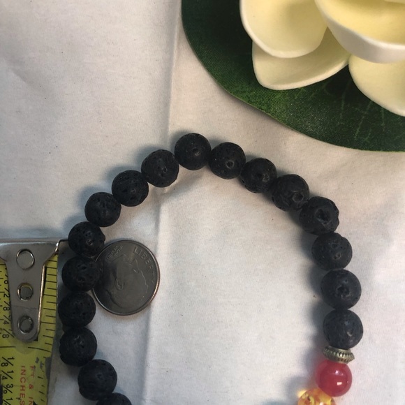 Lava Rock Bracelet White - Picture 2 of 2